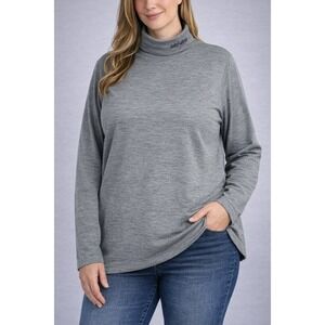 Ski-Doo Womens Turtleneck Top Gray Long Sleeve Size 3XL NWT